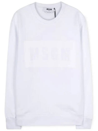 Box Logo Print Sweatshirt White - MSGM - BALAAN 1