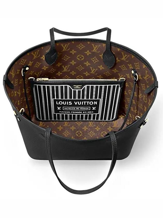 Neverfull Inside Out MM Arthur Leather Tote Bag Black - LOUIS VUITTON - BALAAN 8