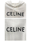 Lettering Logo Cotton Fleece Hoodie White - CELINE - BALAAN 6