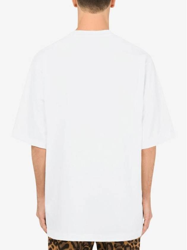 D&G Print Cotton Short Sleeve T-Shirt White - DOLCE&GABBANA - BALAAN 3