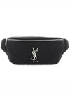 Cassandre Classic Canvas Leather Belt Bag Black - SAINT LAURENT - BALAAN 2