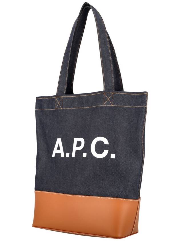 Logo Denim Axelle Tote Bag Navy - A.P.C. - BALAAN 4