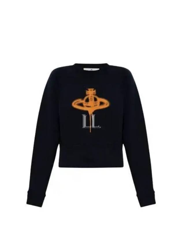 Spray ORB Logo Sweatshirt Navy - VIVIENNE WESTWOOD - BALAAN 2