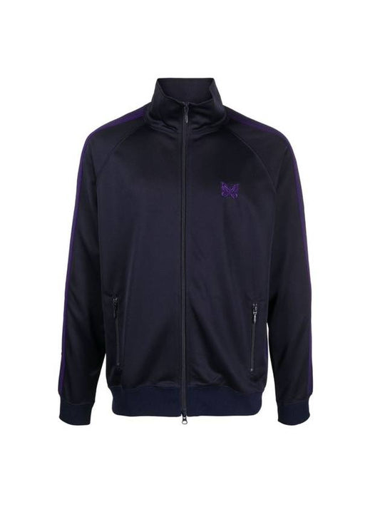 Poly Smooth Logo Track Jacket Navy - NEEDLES - BALAAN 1