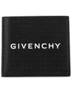 4G Calfskin Leather Half Wallet Black - GIVENCHY - BALAAN 1