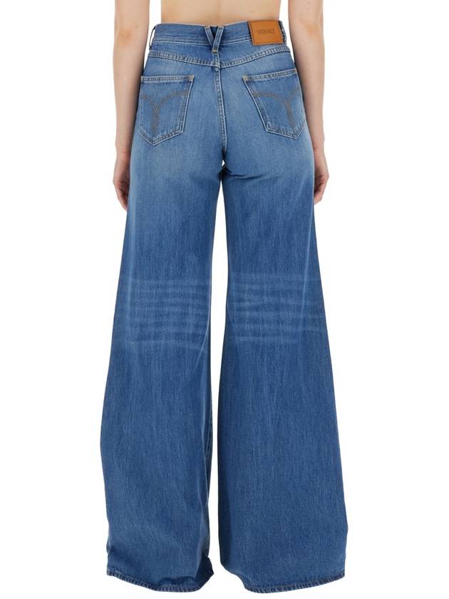 Denim Straight Pants 1014104 1A10023 1D030 MEDIUM BLUE - VERSACE - BALAAN 4