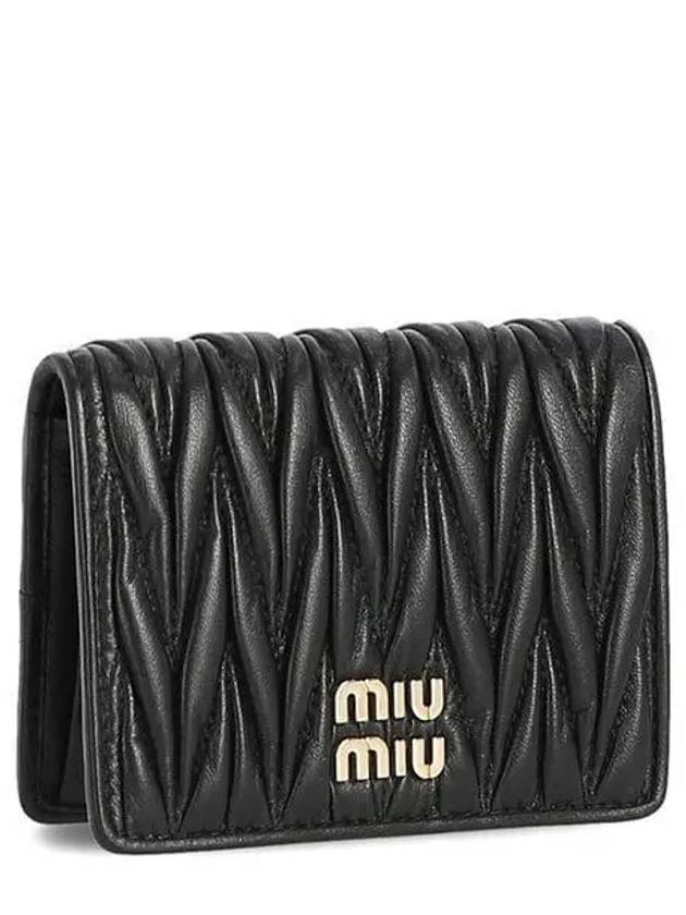 Matelasse Leather Half Wallet Black - MIU MIU - BALAAN 2