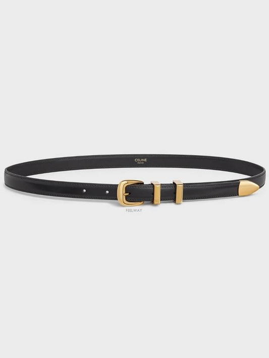 Western 14 Leather Belt Black - CELINE - BALAAN 2