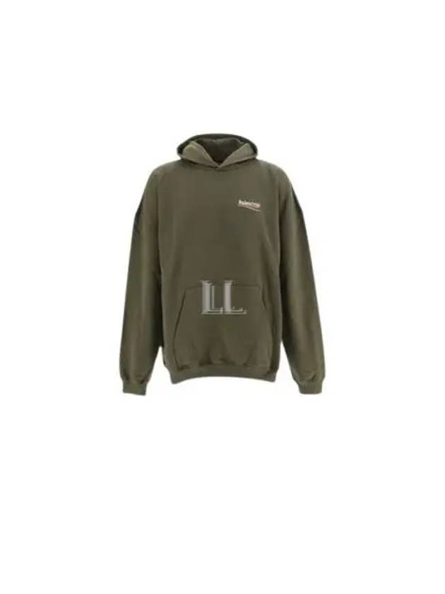 Men's Political Campaign Large Fit Hoodie Khaki - BALENCIAGA - BALAAN 2