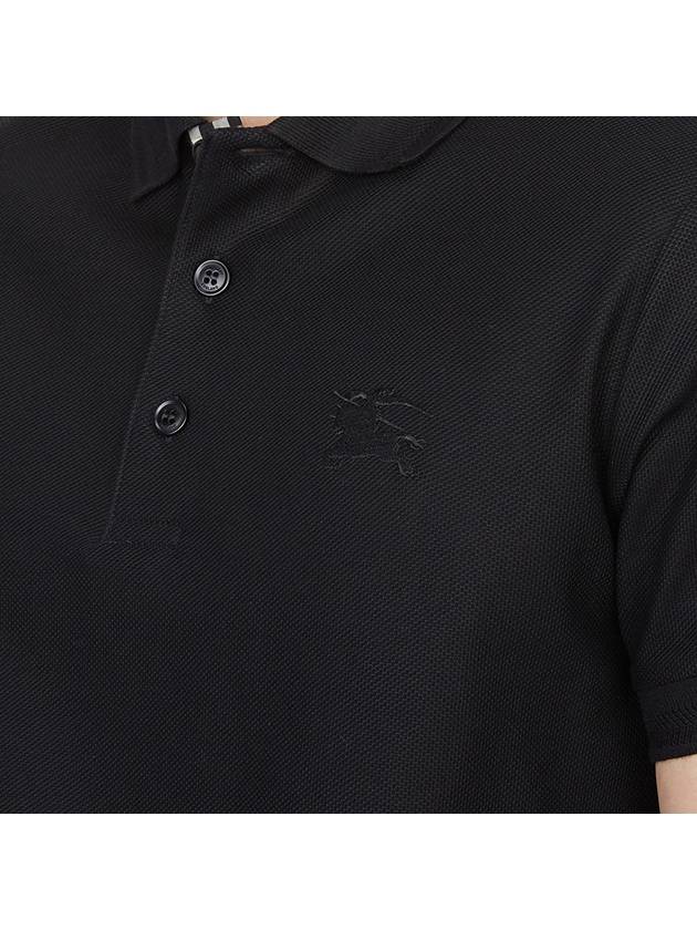 Cotton Polo Shirt Black - BURBERRY - BALAAN 8