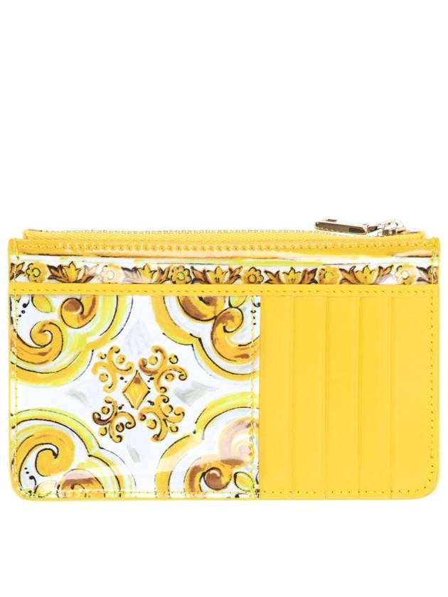 Majolica print leather cardholder BI1261AQ240 - DOLCE&GABBANA - BALAAN 4