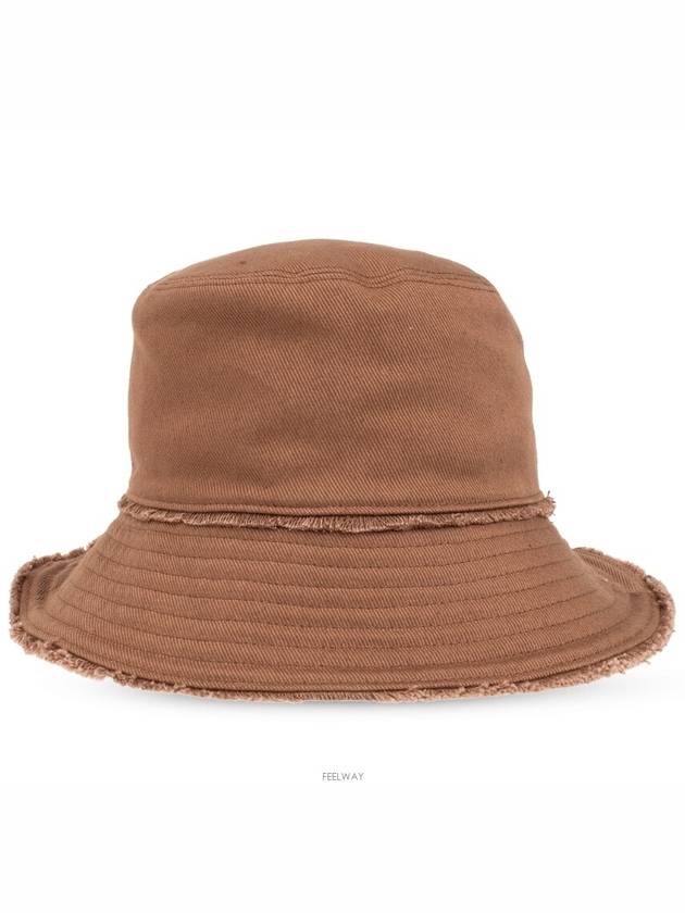 Logo Patch Bucket Hat Brown - FENDI - BALAAN 4