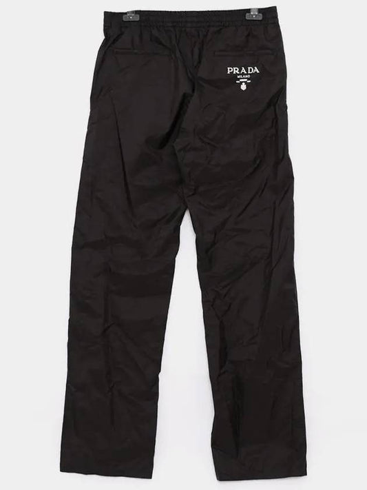 Logo Re-Nylon Track Pants Black - PRADA - BALAAN 2