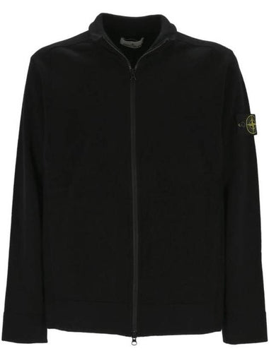 503A1 Stretch RWS Wool Knit Cardigan Black - STONE ISLAND - BALAAN 1