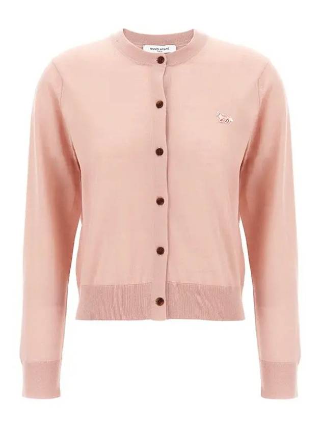 Baby Fox Patch Regular Cardigan Pink - MAISON KITSUNE - BALAAN 2