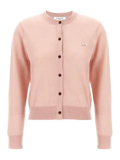 Baby Fox Patch Regular Cardigan Pink - MAISON KITSUNE - BALAAN 2