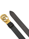 Double G Buckle Reversible Leather Belt Black - GUCCI - BALAAN 5