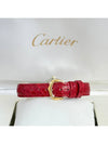 Panda Diamond Bezel Round Red Crocodile Leather Band Combi Watch - CARTIER - BALAAN 7