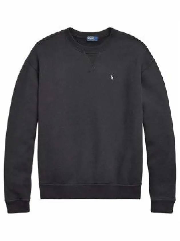 Embroidered Logo Pony Fleece Sweatshirt Black - POLO RALPH LAUREN - BALAAN 2