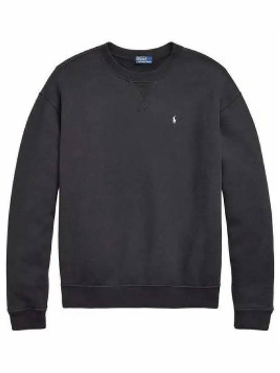 Embroidered Logo Pony Fleece Sweatshirt Black - POLO RALPH LAUREN - BALAAN 2