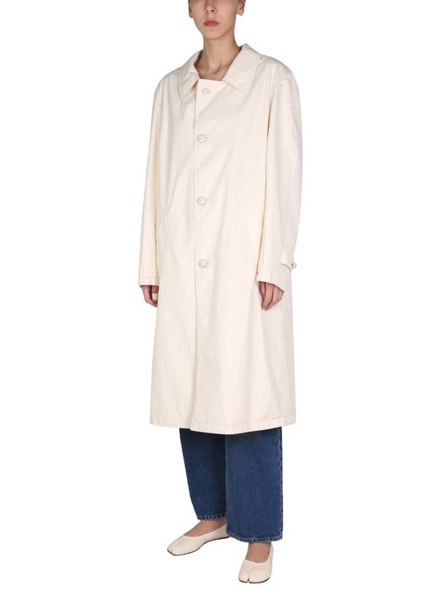 Oversized Cotton Trench Coat Beige - MAISON MARGIELA - BALAAN 3