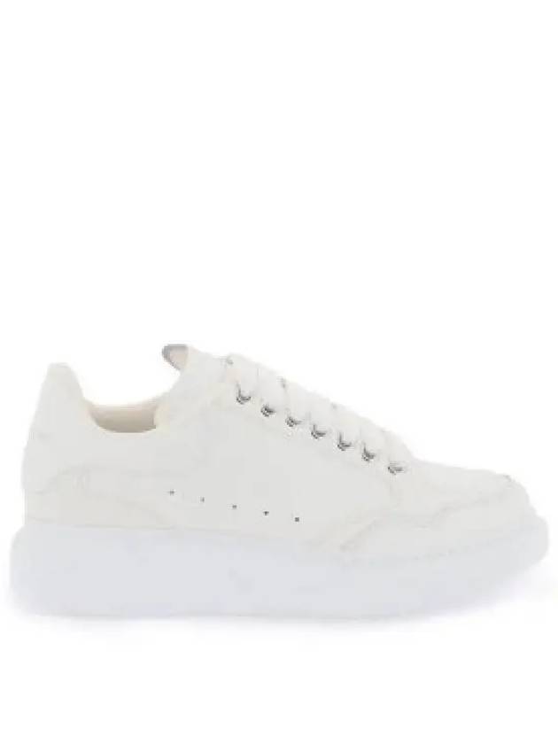 Larry Two Tone Suede Leather Low Top Sneakers White - ALEXANDER MCQUEEN - BALAAN 2