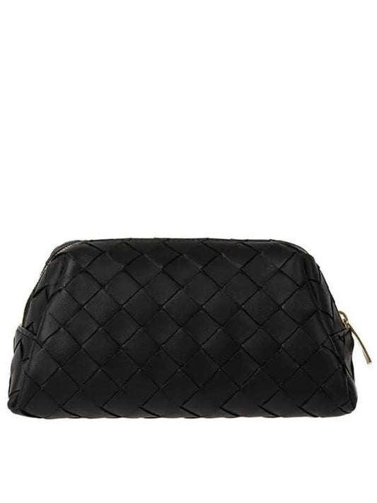 Intrecciato Pouch Bag Black - BOTTEGA VENETA - BALAAN 1