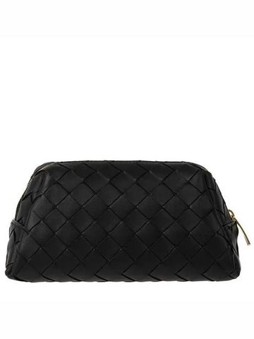 Intrecciato Pouch Bag Black - BOTTEGA VENETA - BALAAN 1