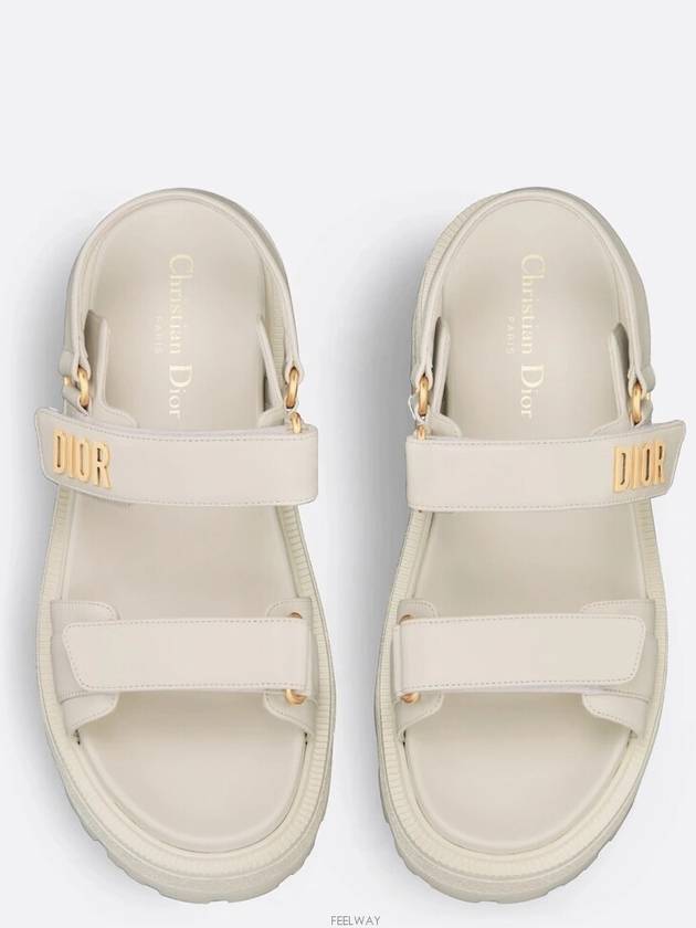 Dioract Platform Lambskin Sandals White - DIOR - BALAAN 4