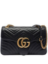 GG Marmont Matelasse Medium Shoulder Bag Black - GUCCI - BALAAN 2