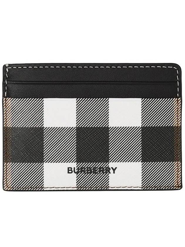 Check Print 2-tier Card Wallet Dark Burch Brown - BURBERRY - BALAAN 2