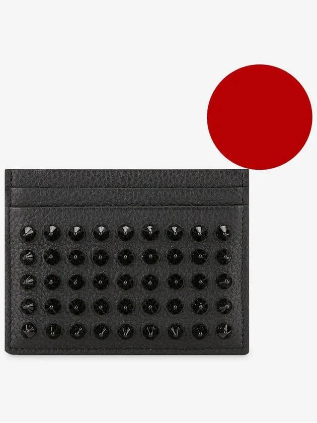 Chios Spike Card Wallet Black - CHRISTIAN LOUBOUTIN - BALAAN 3