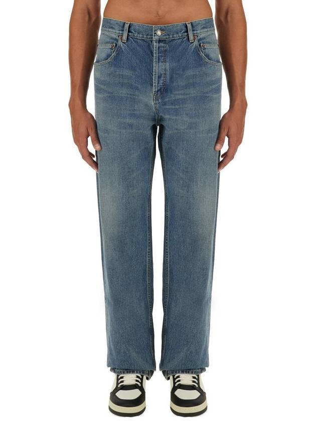 Mid Rise Baggy Jeans Blue - SAINT LAURENT - BALAAN 2