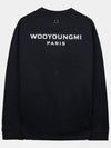 Men's Back Logo Long Sleeve T-Shirt Black W241TS17718B - WOOYOUNGMI - BALAAN 1