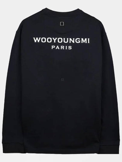 Back Logo Cotton Long Sleeve T-shirt Black - WOOYOUNGMI - BALAAN 2