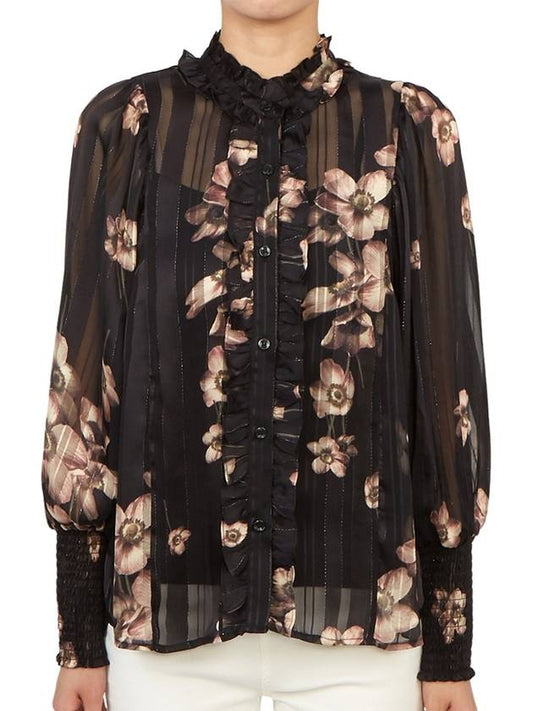 Women's Mia Philippa Blouse Black - ALLSAINTS - BALAAN 2