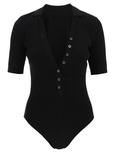 Le Body Yauco Polo Bodysuit Black - JACQUEMUS - BALAAN 1