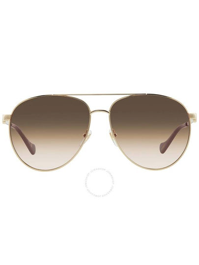 Eyewear Double Bridge Aviator Sunglasses Brown - GUCCI - BALAAN 2