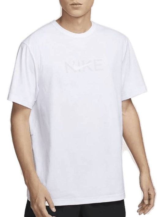 Men's Dri-Fit UV Protection Short Sleeve T-Shirt White - NIKE - BALAAN 1