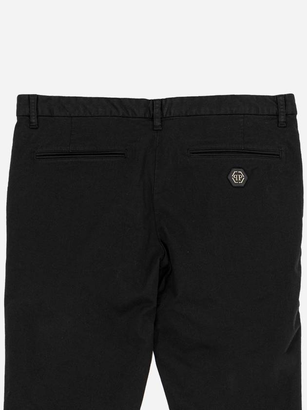 Men s Tailored Black Cotton Pants MRT1104 PTE003N - PHILIPP PLEIN - BALAAN 4