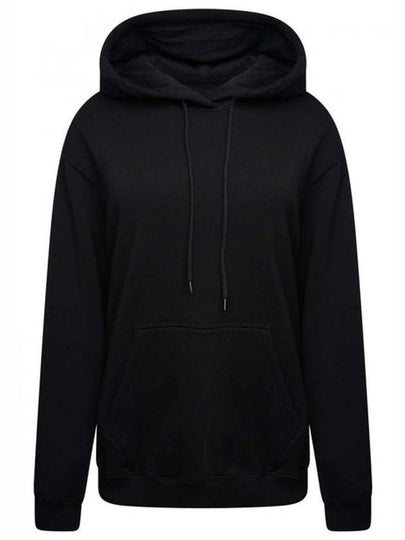 Maxi Logo Cotton Hoodie Black - MSGM - BALAAN 2