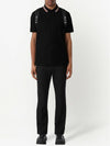 Icon Stripe Short Sleeve Polo Shirt Black - BURBERRY - BALAAN 3