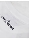 Big logo printing white kids short sleeve 741621052 V0001 - STONE ISLAND - BALAAN 4