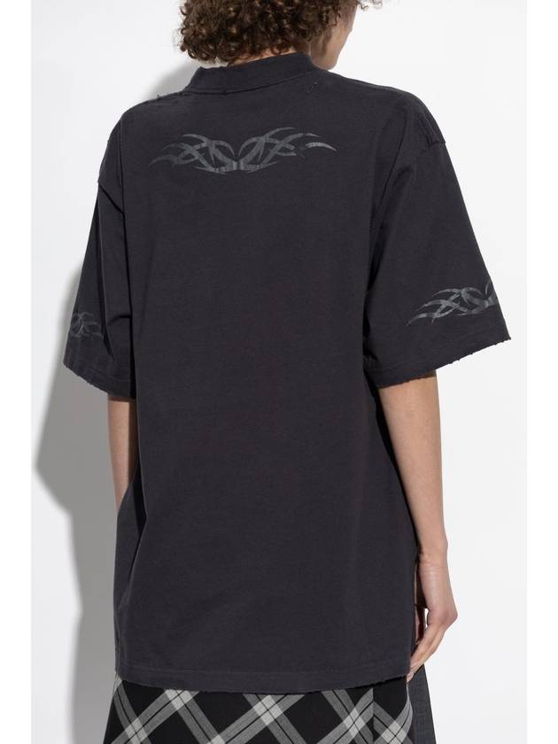 Balenciaga T-shirt With Print, Women's, Black - BALENCIAGA - BALAAN 4