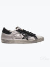 Black Tab Leather Superstar Low Top Sneakers Silver - GOLDEN GOOSE - BALAAN 2