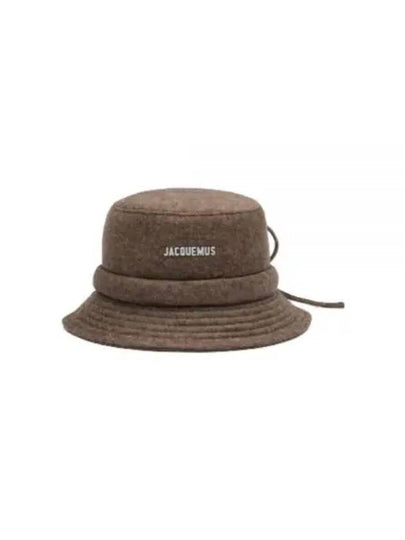 Le Bob Gadjo Bow Bucket Hat Dark Brown - JACQUEMUS - BALAAN 2