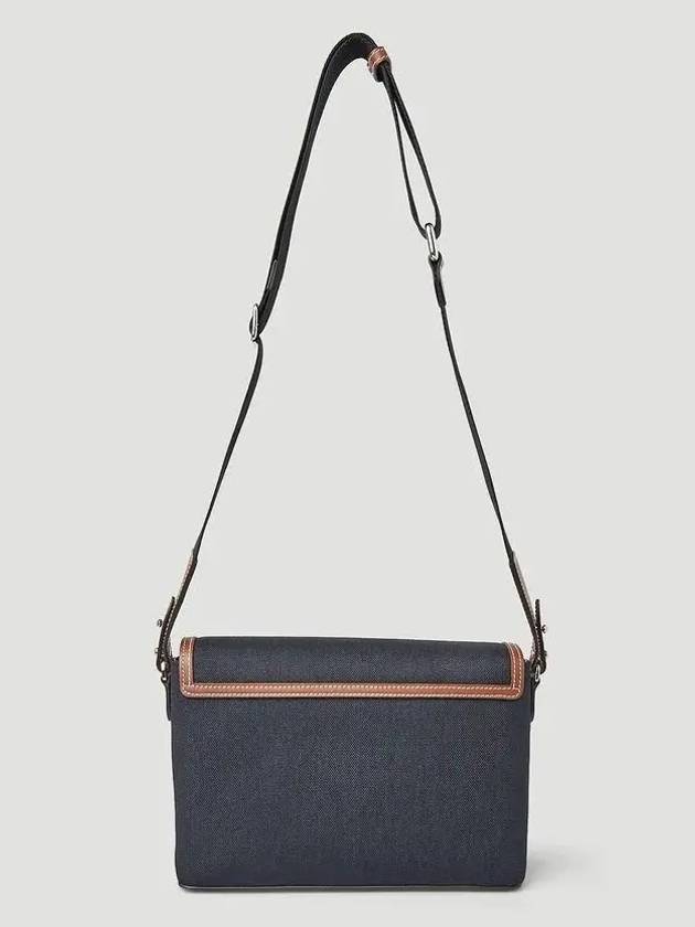 Horseferry Motif Canvas Note Crossbody Bag Black - BURBERRY - BALAAN 4