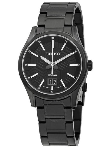 Seiko Big Date Quartz Black Dial Men's Watch SUR515P1 - SEIKO - BALAAN 1