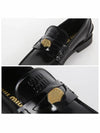 Penny Leather Loafers Black - MIU MIU - BALAAN.