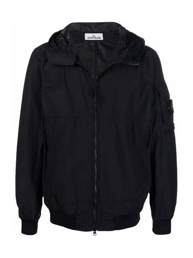 Men's Wappen Patch Naslan Watro Hooded Jacket Black - STONE ISLAND - BALAAN 3